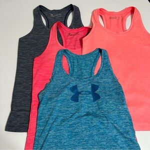 Lot of Under Armour Racerback Athletic Running Gym Tank Tops Small